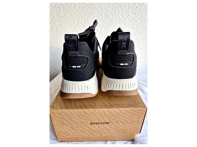 Autre Marque Sneakers neri in tela e camoscio Nero - vista 7