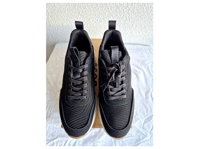 Autre Marque Sneakers neri in tela e camoscio Nero - vista 8