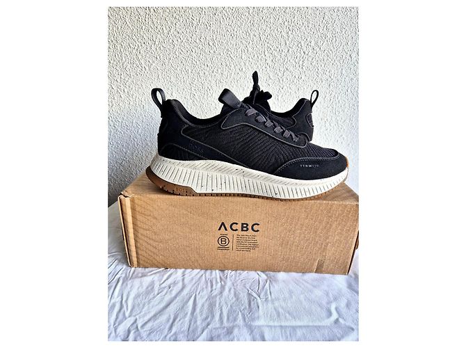 Autre Marque Sneakers neri in tela e camoscio Nero - vista 9