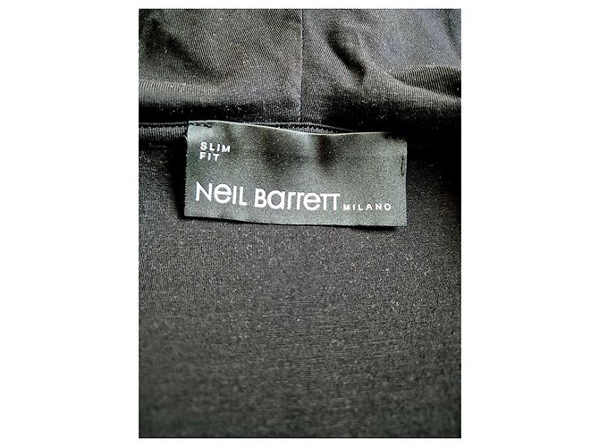 Schwarzer Zip-Hoodie von Neil Barrett mit weißen Blitzen - Ansicht 6