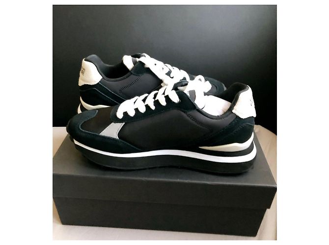 Sneaker Versace Jeans Couture neri in camoscio e nylon Nero Bianco - vista 9