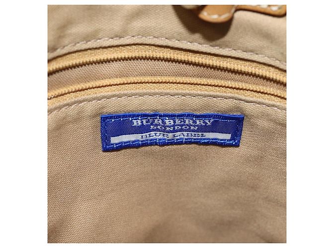Burberry Nova Check Etichetta Blu Nylon Marrone - vista 6