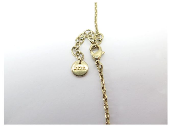 NEUE DIOR-HALSKETTE MIT BLUMEN-CHARMS AUS GOLDMETALL - Ansicht 4