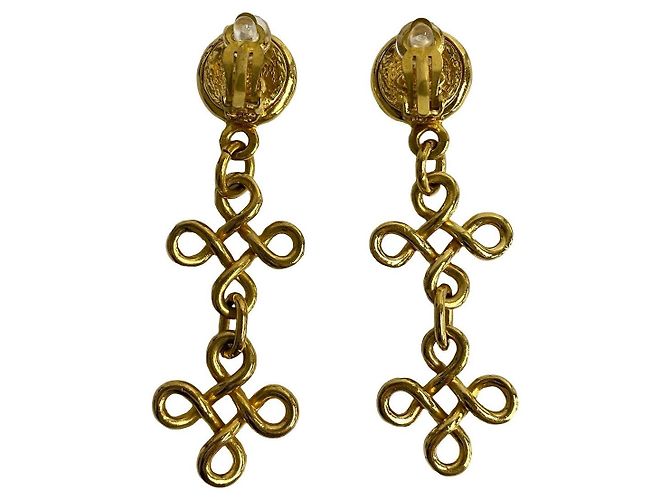 CHANEL Coco Mark Ohrringe Golden Metallisch - Ansicht 4
