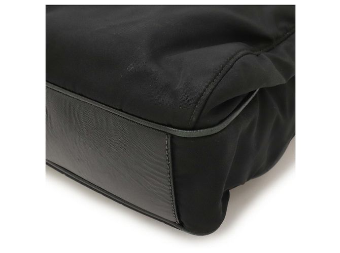 Borsa tote 2 in 1 in nylon e pelle Prada Nero - vista 3
