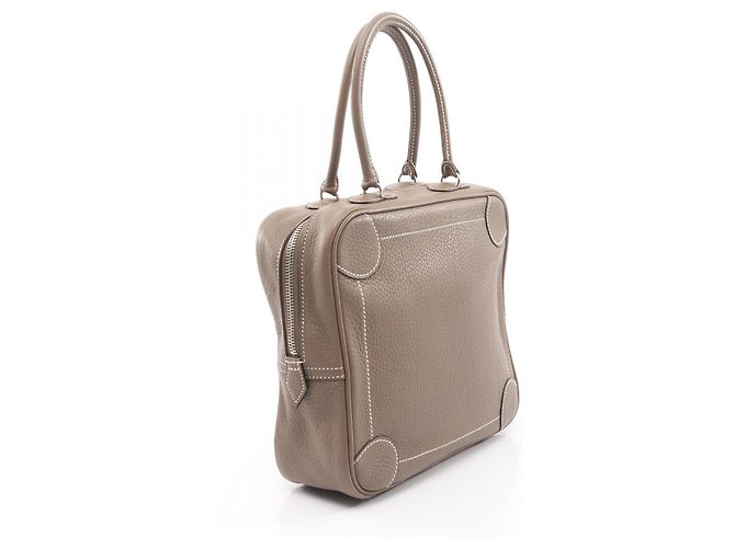 Borsa in pelle Hermès Omnibus PM Grigio - vista 7