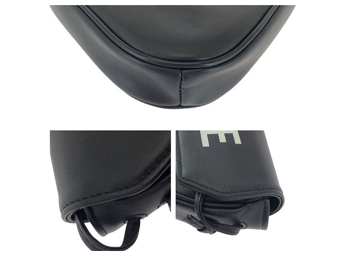 Céline Celine Schultertasche aus Leder mit Dreieckslogo Schwarz - Ansicht 4