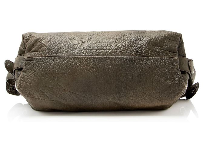 Gucci Leder Bamboo Bar Medium Tote Grau - Ansicht 4
