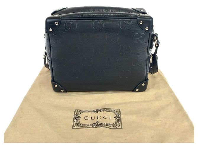 Bolsa de ombro em couro com estampa GG da Gucci Preto - vista 10