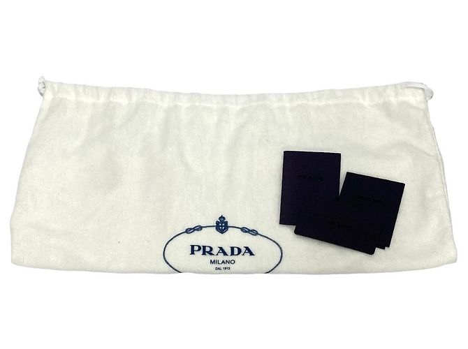Borsa a mano in spugna Triangle di Prada Bianco - vista 10