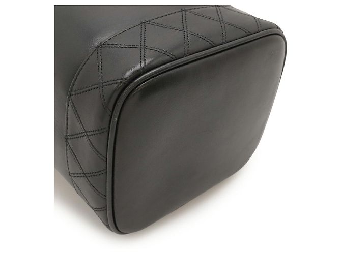 Vanity Chanel Bicolor Leder Kosmetiktasche Schwarz - Ansicht 3