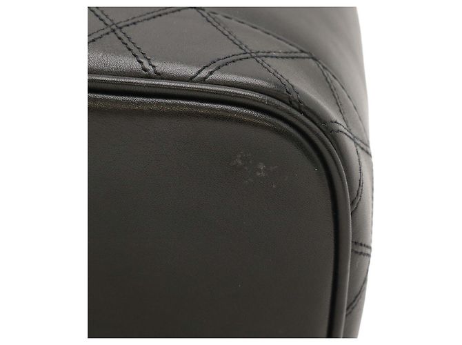 Vanity Chanel Bicolor Leder Kosmetiktasche Schwarz - Ansicht 4