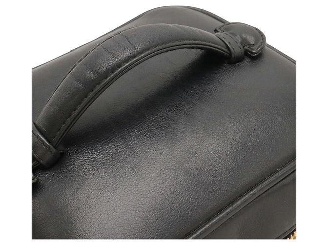 Vanity Chanel Bicolor Leder Kosmetiktasche Schwarz - Ansicht 5