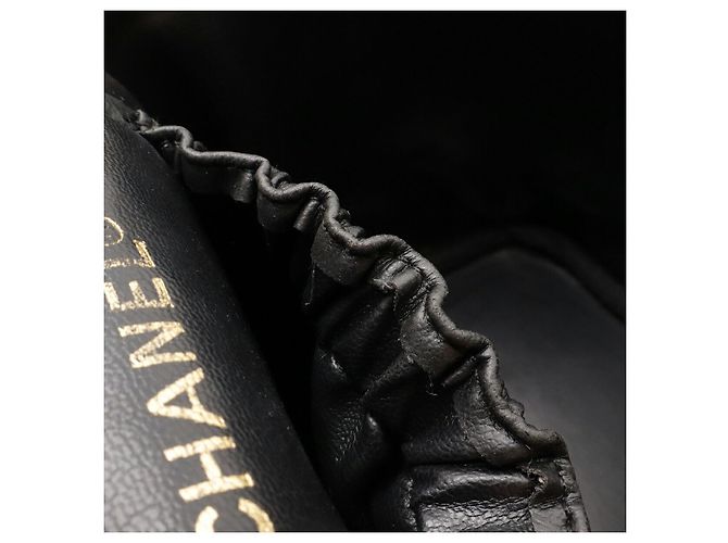 Vanity Chanel Bicolor Leder Kosmetiktasche Schwarz - Ansicht 8