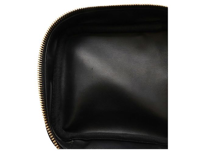 Vanity Chanel Bicolor Leder Kosmetiktasche Schwarz - Ansicht 9