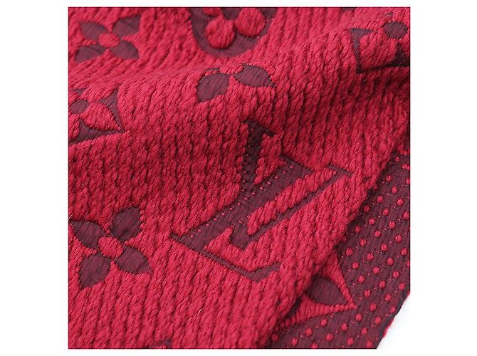 Sciarpa Logomania Monogram in Lana e Seta Louis Vuitton Rosso - vista 5