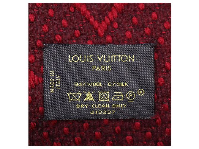 Sciarpa Logomania Monogram in Lana e Seta Louis Vuitton Rosso - vista 7