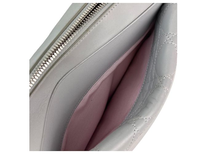 Borsa a tracolla piccola in pelle di agnello Cannage Stardust di Christian Dior - vista 10