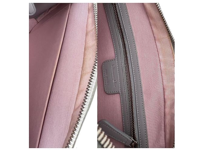 Borsa a tracolla piccola in pelle di agnello Cannage Stardust di Christian Dior - vista 3