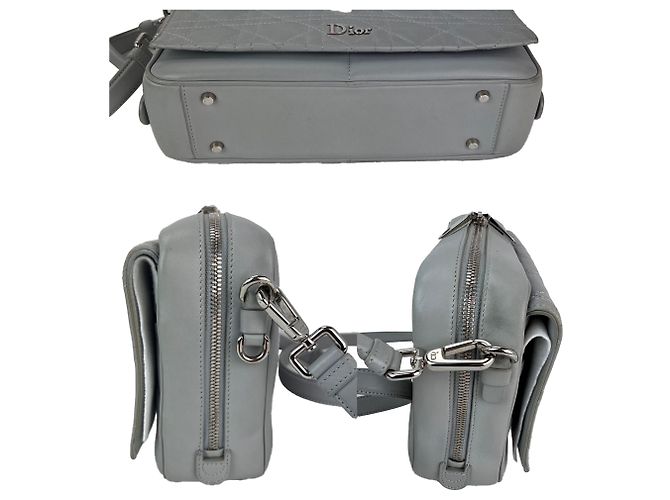 Borsa a tracolla piccola in pelle di agnello Cannage Stardust di Christian Dior - vista 5