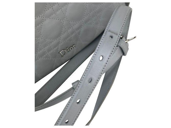 Borsa a tracolla piccola in pelle di agnello Cannage Stardust di Christian Dior - vista 9