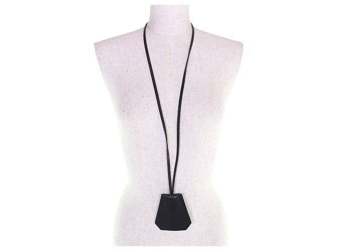 Collana in pelle Clochette Hermès Nero - vista 2