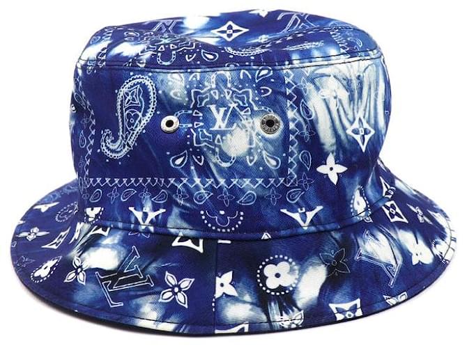 Cappello in Cotone Monogram Louis Vuitton Blu - vista 2