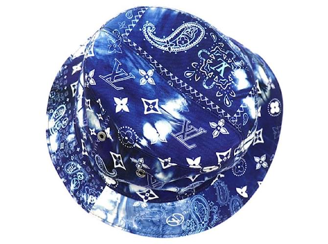 Cappello in Cotone Monogram Louis Vuitton Blu - vista 3