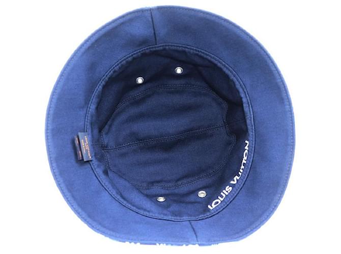 Cappello in Cotone Monogram Louis Vuitton Blu - vista 4