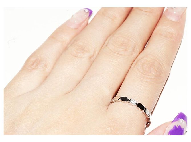 Chanel Première Promesse Pt950 Diamantring Größe 13.5 Silber Metallisch - Ansicht 6
