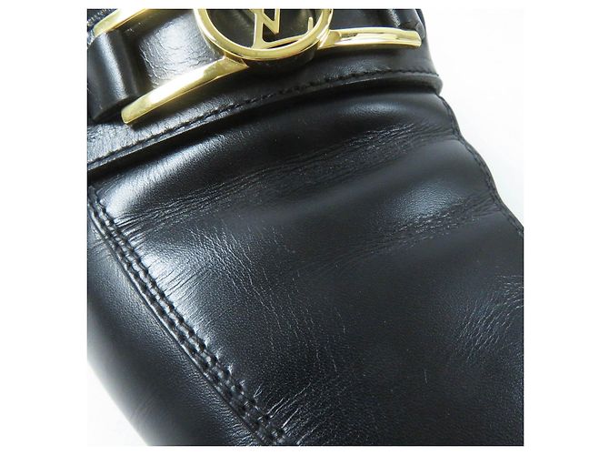 Mocassini in pelle con logo metallico LV Louis Vuitton Nero - vista 11