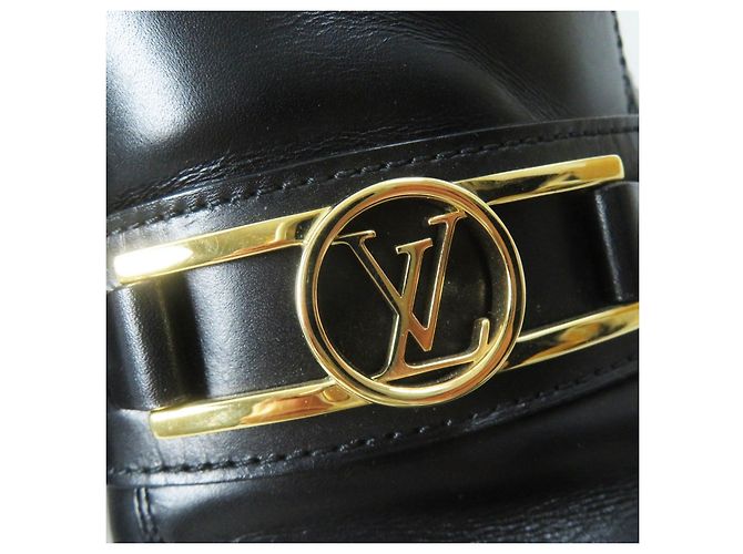 Mocassini in pelle con logo metallico LV Louis Vuitton Nero - vista 6