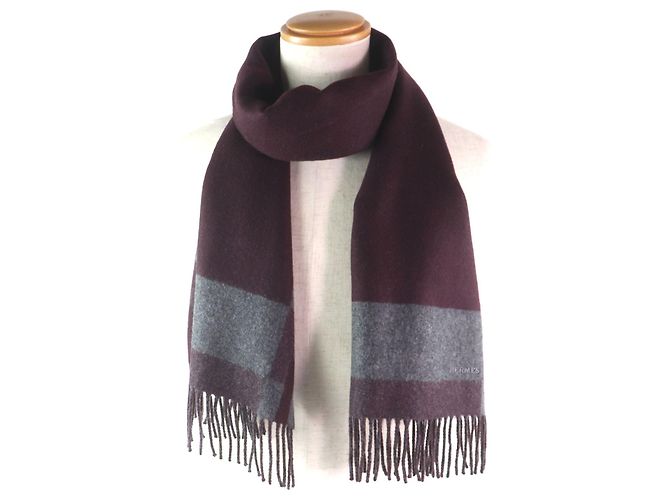 Sciarpa in cashmere H Passant di Hermès Porpora - vista 3