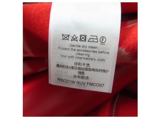 Cappotto con cappuccio in lana e seta Monogramma Gigante Louis Vuitton Rosso - vista 15
