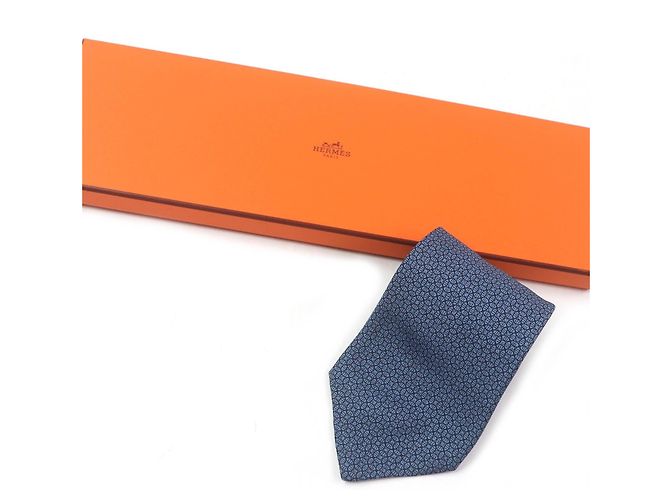 Hermès Hermes Silk Tie Blue - view 2