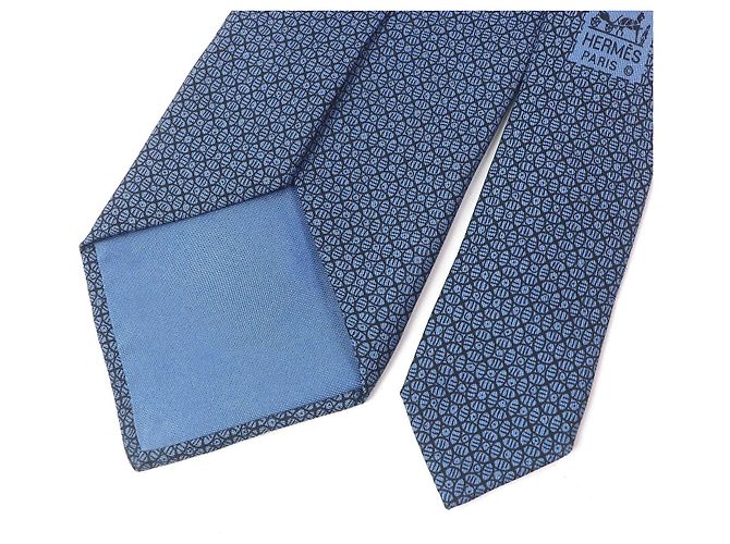 Hermès Hermes Silk Tie Blue - view 5