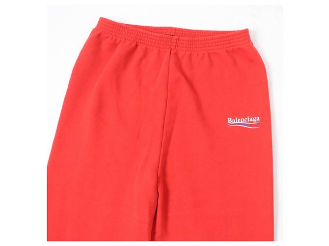 Everyday Calças de algodão e poliéster com logo da campanha Balenciaga Vermelho - vista 3