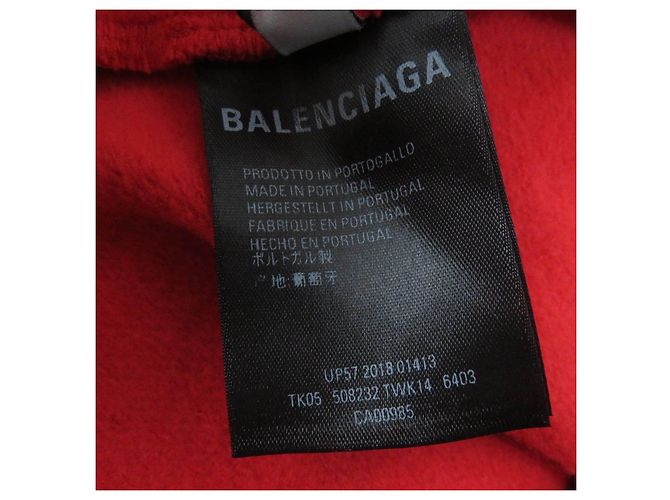 Everyday Calças de algodão e poliéster com logo da campanha Balenciaga Vermelho - vista 9