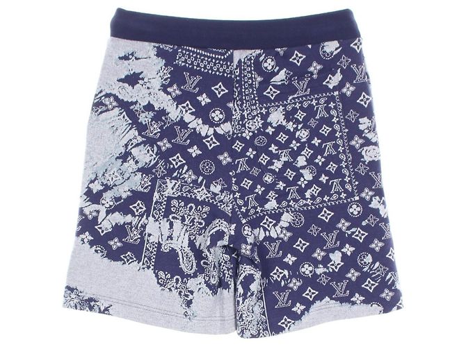 Bermuda de algodão Monogram Louis Vuitton Azul Azul marinho - vista 2
