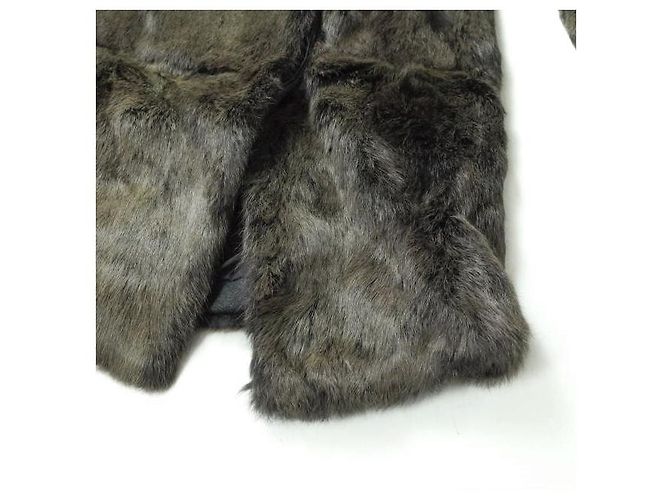Autre Marque Abrigo de piel de conejo INES＆MARECHAL Gris - vista 6