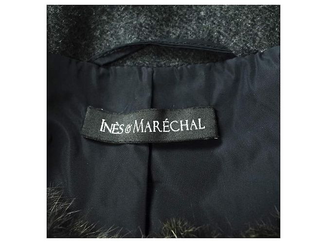 Autre Marque Abrigo de piel de conejo INES＆MARECHAL Gris - vista 9