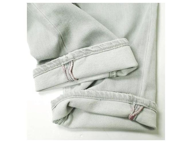 Autre Marque Pantalones de mezclilla de algodón elástico rectos Castaño - vista 10