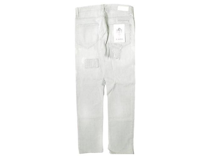 Autre Marque Pantalones de mezclilla de algodón elástico rectos Castaño - vista 2