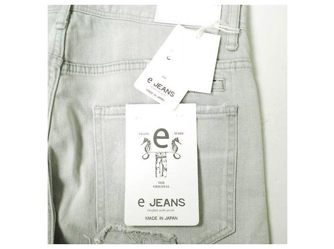 Autre Marque Pantalones de mezclilla de algodón elástico rectos Castaño - vista 3