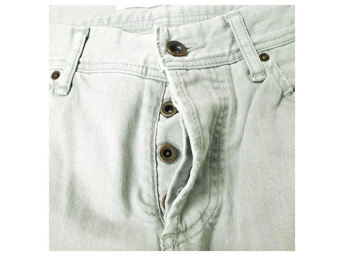 Autre Marque Pantalones de mezclilla de algodón elástico rectos Castaño - vista 4