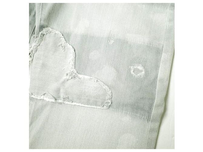Autre Marque Pantalones de mezclilla de algodón elástico rectos Castaño - vista 6