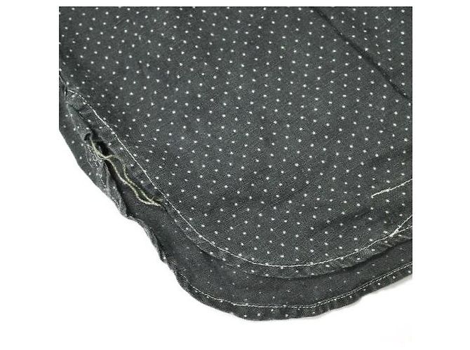 Ralph Lauren RRL Polka-Dot Leinen Pullover-Shirt Schwarz - Ansicht 6