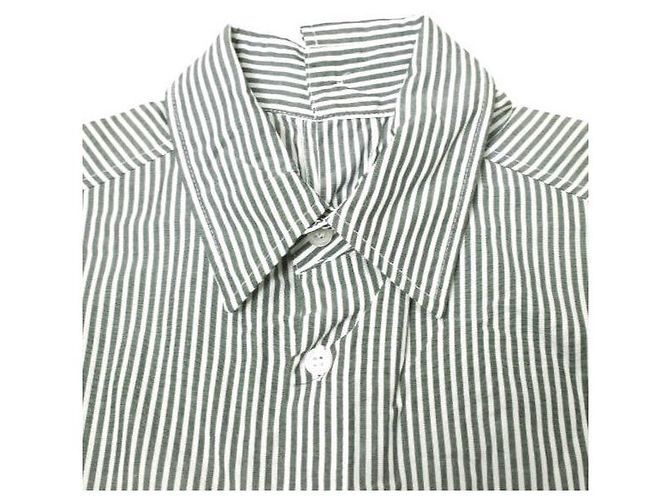 Autre Marque Camicia a maniche corte in cotone e poliestere WHITELAND Bianco Grigio - vista 3
