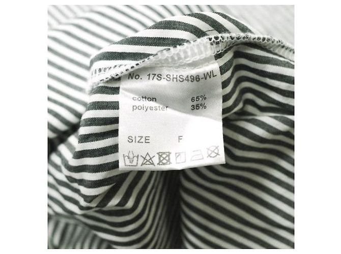 Autre Marque Camicia a maniche corte in cotone e poliestere WHITELAND Bianco Grigio - vista 7