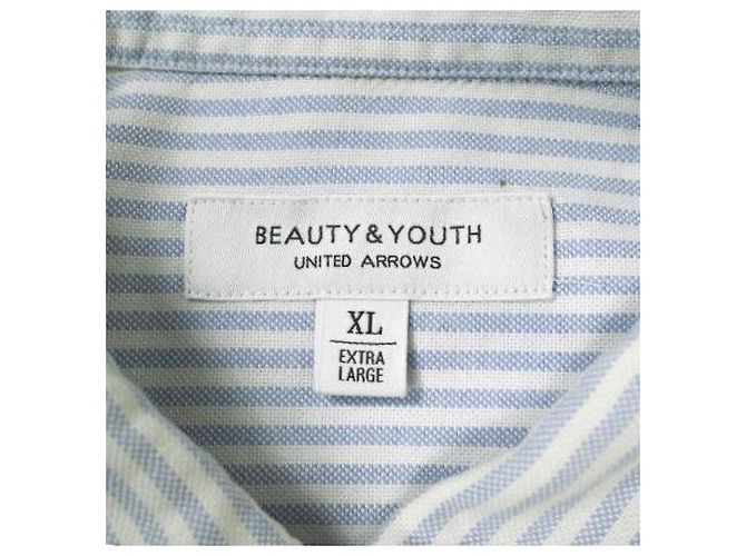 Autre Marque CAMISA DE ALGODÓN A RAYAS DULCES BEAUTY&YOUTH UNITED ARROWS Azul - vista 4